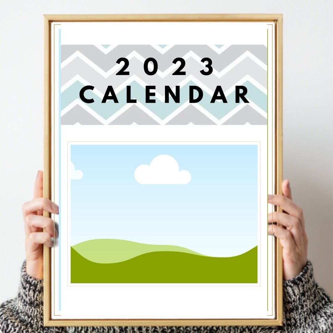 2023 Calendar Printable, 12 Months Calendar, Editable Calendar 2023 ...