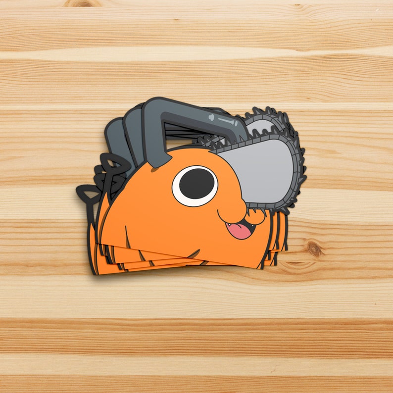 Chainsaw Dog Peeker Sticker Anime Stickers Pochita Etsy