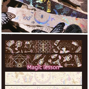 Magic Gold Foil Washi Tape Stars, Snow & Magic Themes For Journaling, Scrapbooking, Diary and Decoration image 6