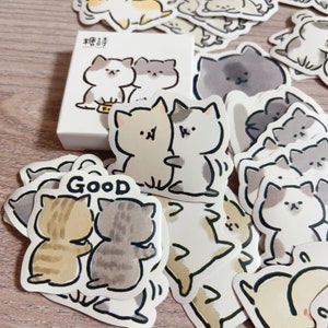 45 Piece Cat Sticker Set | Cute Kitten Stickers for Journaling, Scrapbooking, and Diary