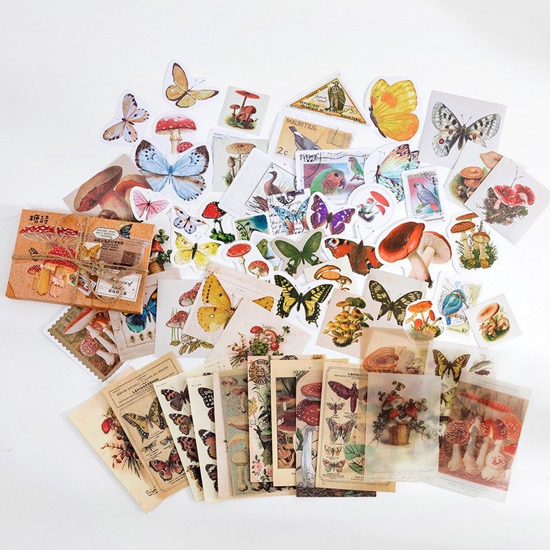 60x autocollants et papier décoratif pour journal, scrapbooking, agenda, album photo et cartes Pilze