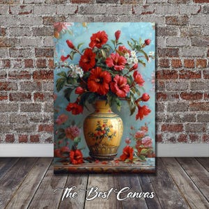 Hibiscus Canvas Wall Art: Tropical Floral Decor, Ready to Hang