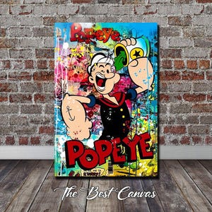 Popeye Canvas Art Print: Modern Pop Art Wall Decor