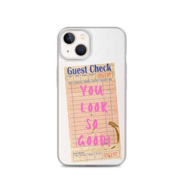 You Look So Good! Guest Check iphone case, retro phone case, guest check, diner phone case, guest check print, you look good