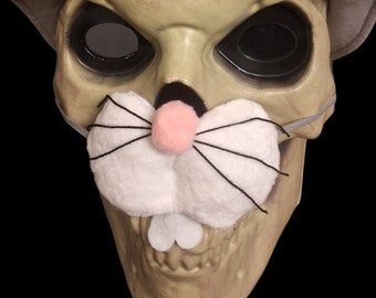 Giant plush mask  for 12 foot skeleton Easter bunny  holiday costume