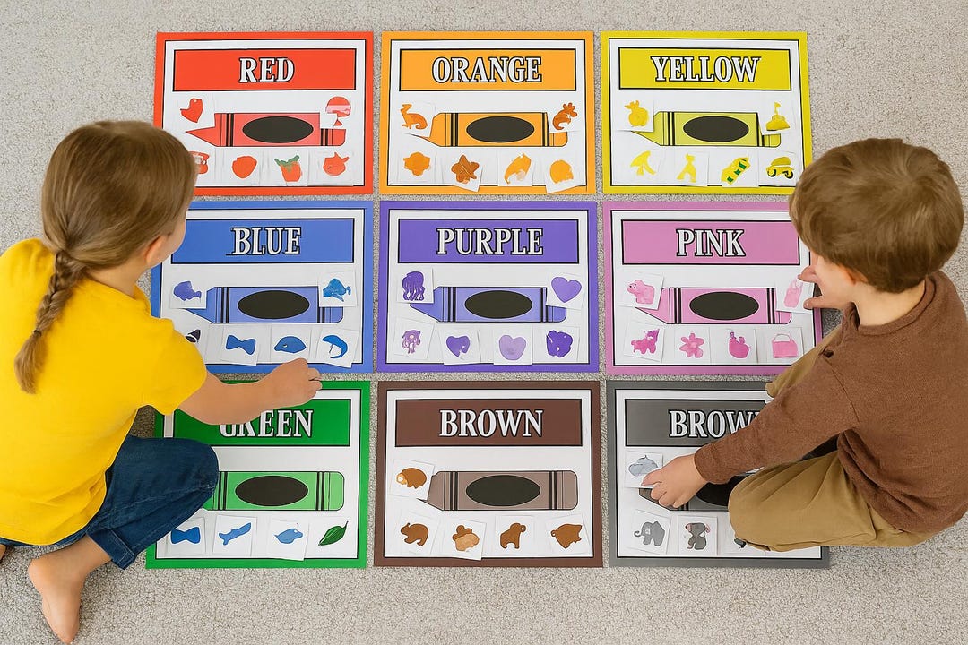 Color Sorting Mats - Etsy
