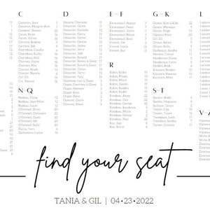 Finished Seating Chart - Digital