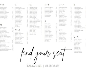 Finished Seating Chart - Digital