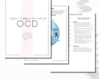 OCD Therapy Workbook: ERP Skills, Mental Health Planner (Digital Download)