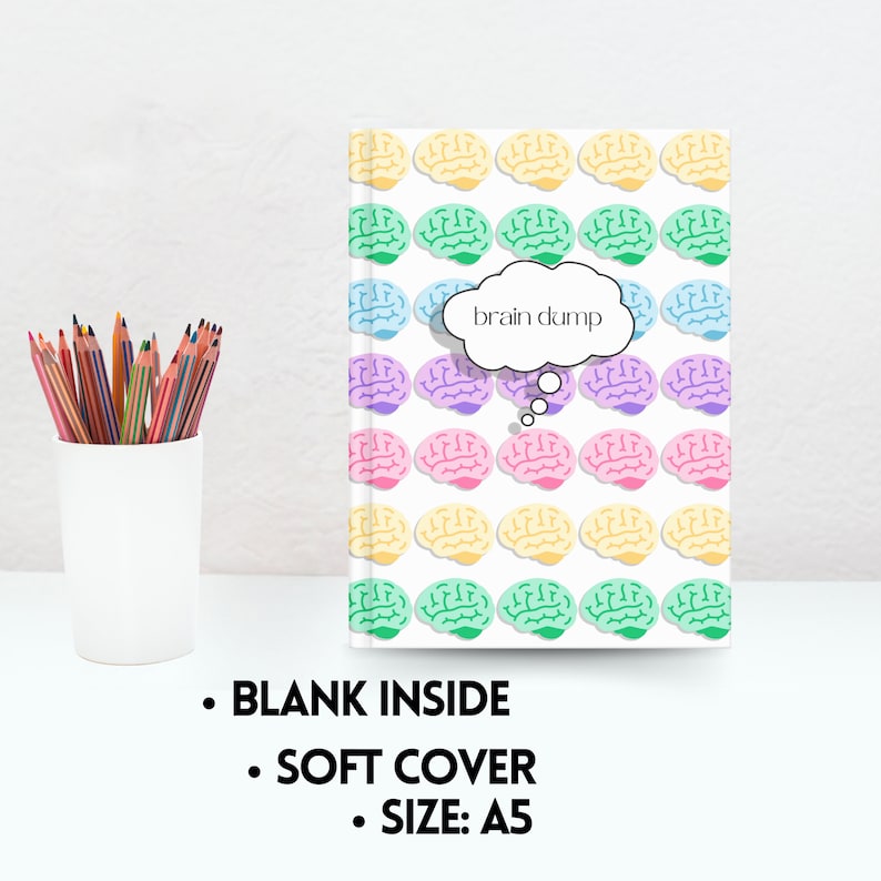 ADHD Journal Blank Soft Cover Journal for Mindfulness Self Care Journal