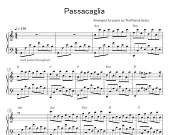 Passacaglia - Piano Sheet Music