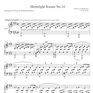 Moonlight Sonate No.14 - sheet music piano