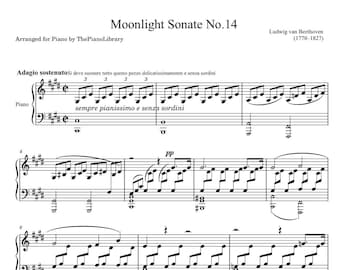 Moonlight Sonate No.14 - sheet music piano
