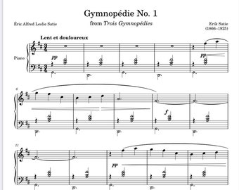 Gymnopedie No.1 - sheet music piano