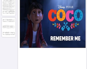 Remember Me - from the film Coco - Piano Sheet Music