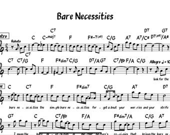 The bare necessities - from the film The Jungle Book - Piano Sheet Music