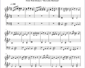 Under the Sea - from the film The Little Mermaid - Piano Sheet Music