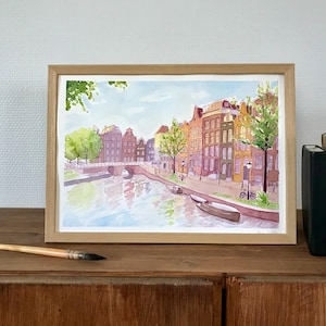 Amsterdam ORIGINAL watercolor painting Netherlands