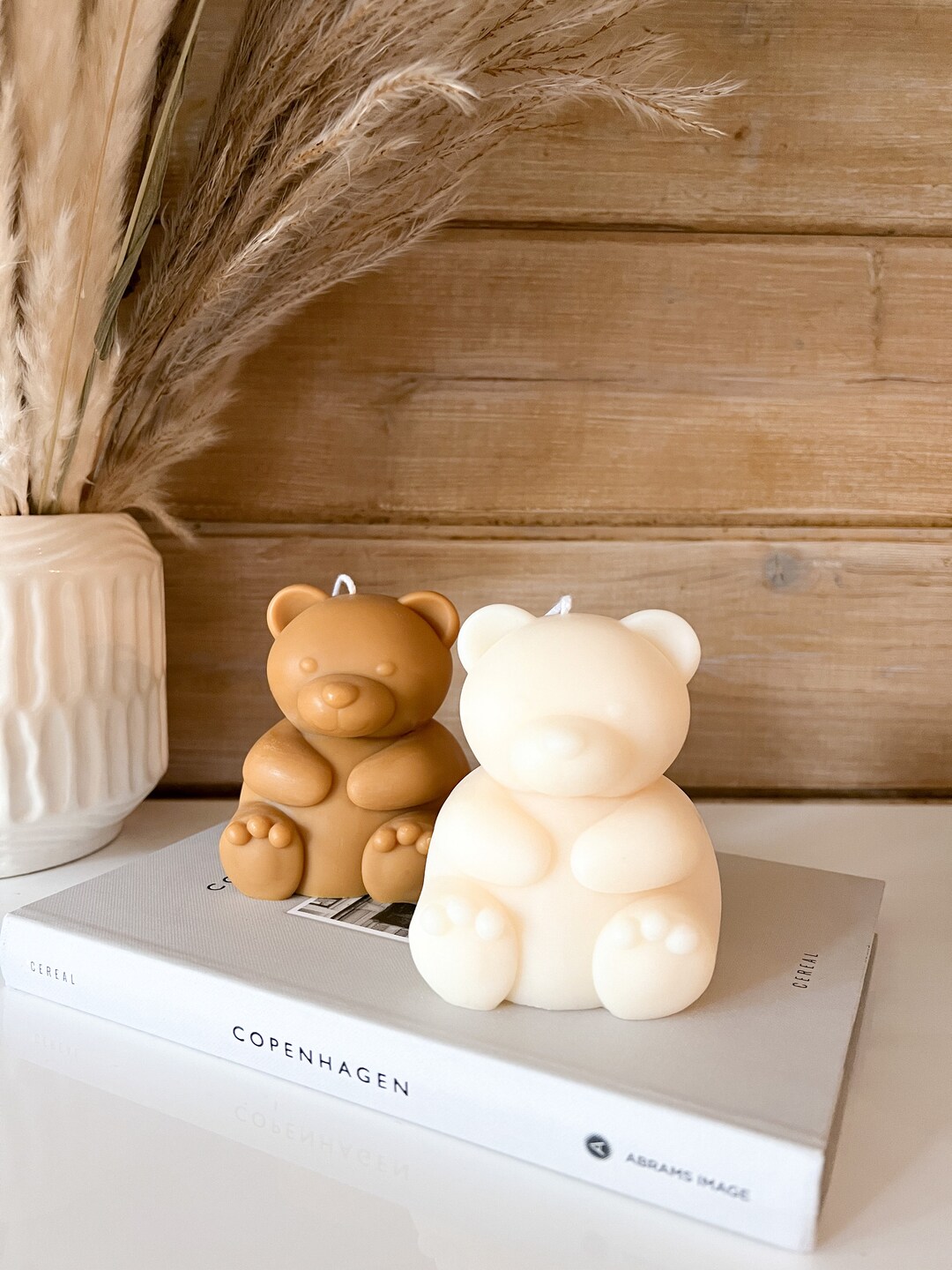 Big Bear Candle/teddy Bear Candle/animal Candle/minimalist Etsy