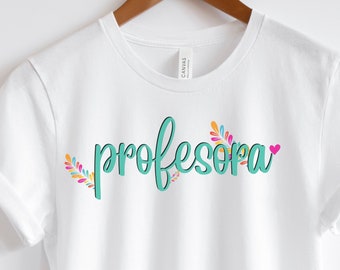 Profesora Spanischlehrer-Shirt, zweisprachiger Lehrer, zweisprachiger Unterricht, Lehrer-T-Shirt