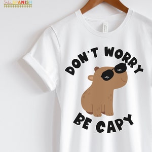 Funny Capybara TShirt Spanish Teacher Bilingual Teacher Tee Dual Language Instruction Tee Don't worry be capy