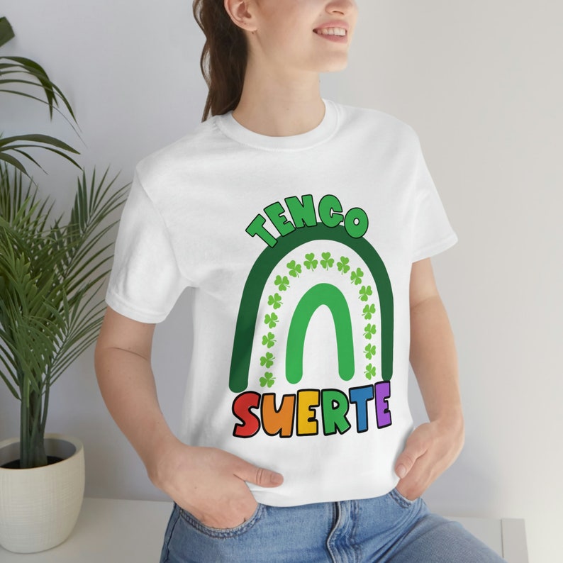 Tengo suerte Tee Spanish Teacher Shirt Bilingual Teacher Dual Language Instruction Teacher Tee March St. Patrick's Day image 2