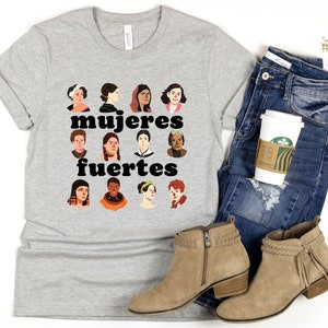 Mujeres fuertes Spanish Teacher Shirt Bilingual Teacher Dual Language Instruction Teacher Tee March Women's Day Women's History Month image 6
