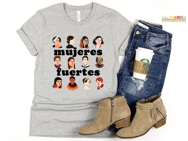 Mujeres fuertes Spanish Teacher Shirt Bilingual Teacher Dual Language Instruction Teacher Tee March Women's Day Women's History Month image 6