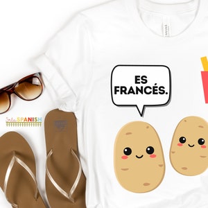 Funny TShirt Spanish Teacher Bilingual Teacher Tee Dual Language Instruction Tee Es Francés Joke Shirt image 7