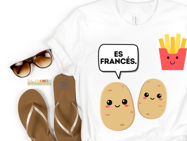 Funny TShirt Spanish Teacher Bilingual Teacher Tee Dual Language Instruction Tee Es Francés Joke Shirt image 7