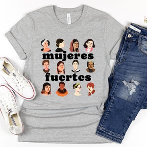 Mujeres fuertes Spanish Teacher Shirt Bilingual Teacher Dual Language Instruction Teacher Tee March Women's Day Women's History Month image 3