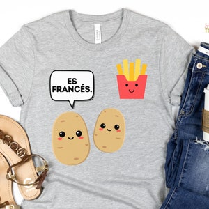 Funny TShirt Spanish Teacher Bilingual Teacher Tee Dual Language Instruction Tee Es Francés Joke Shirt image 5