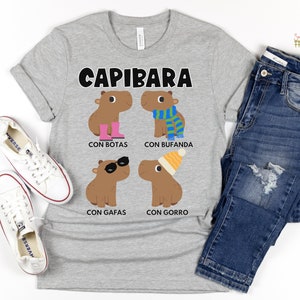 Funny Capybara TShirt Spanish Teacher Bilingual Teacher Tee Dual Language Instruction Tee Capibaras image 4