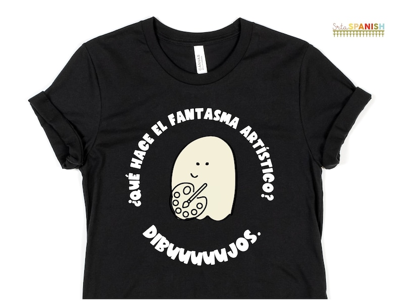 Halloween Ghost Joke Shirt Fantasma Chiste Spanish Teacher TShirt Dual Language Instruction Teacher Bilingual Teacher Tee image 1