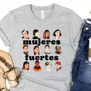 Mujeres fuertes Spanish Teacher Shirt Bilingual Teacher Dual Language Instruction Teacher Tee March Women's Day Women's History Month image 7