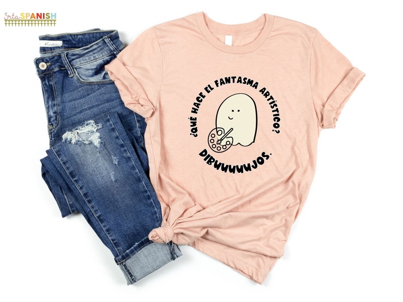 Halloween Ghost Joke Shirt Fantasma Chiste Spanish Teacher TShirt Dual Language Instruction Teacher Bilingual Teacher Tee image 7