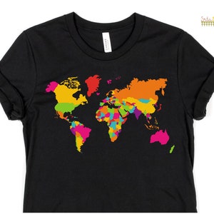 World Language Department Shirt Colorful World Map Teacher Shirt Bilingual Teacher Dual Language Instruction Teacher Tee
