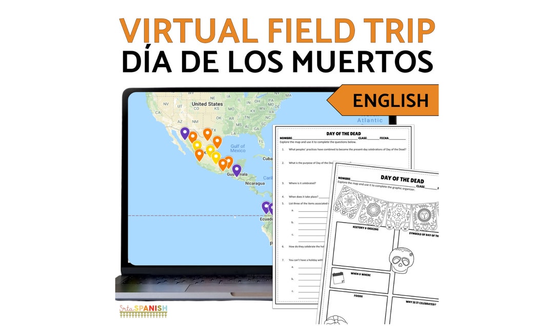 Día De Los Muertos Day of the Dead Take a Virtual Field Trip in English ...