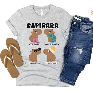 Funny Capybara TShirt Spanish Teacher Bilingual Teacher Tee Dual Language Instruction Tee Capibaras Athletic Heather