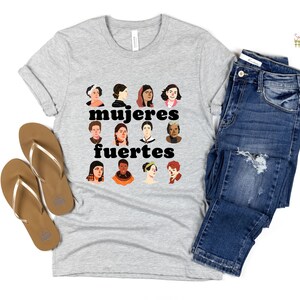 Mujeres fuertes Spanish Teacher Shirt Bilingual Teacher Dual Language Instruction Teacher Tee March Women's Day Women's History Month image 5