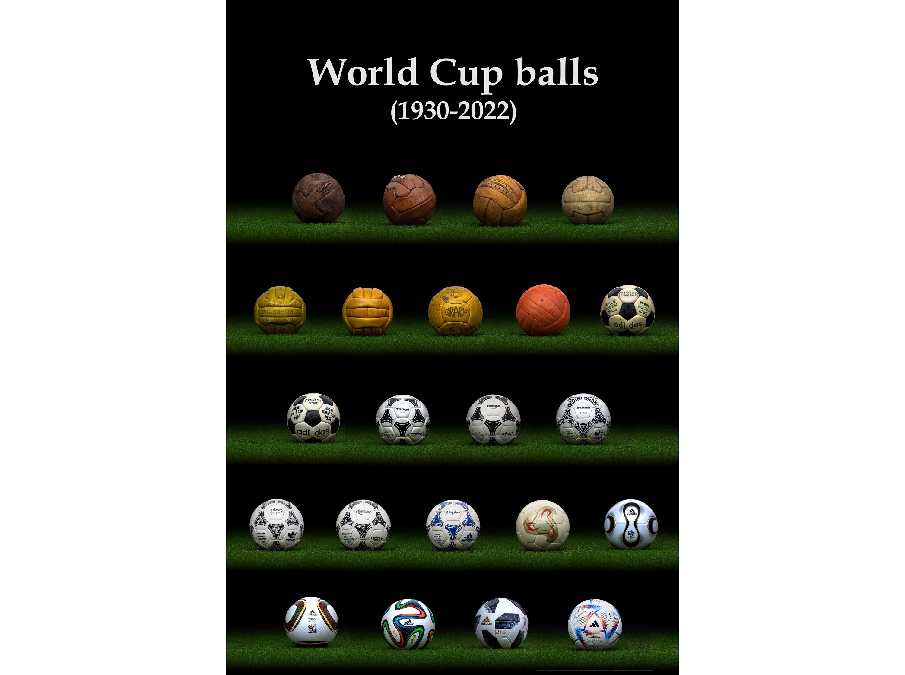 adidas Collectors Edition FIFA Historical Mini Ball World Cup Set