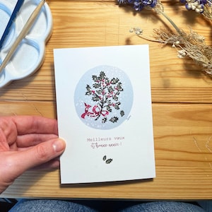 Meilleurs vœux, carte illustrée
