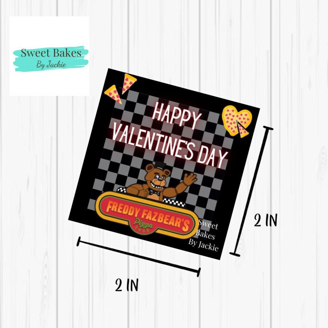 Printable Valentines Five Nights At Freddy s Valentines FNAF Valentine FNAF Treat Tag