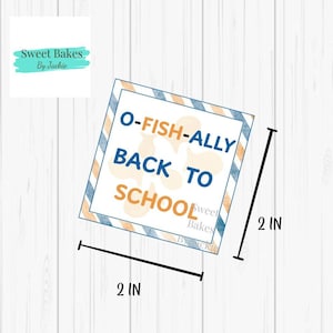 O-Fish-Ally Back To School, Gift Tag, Printable Tag, Instant Download