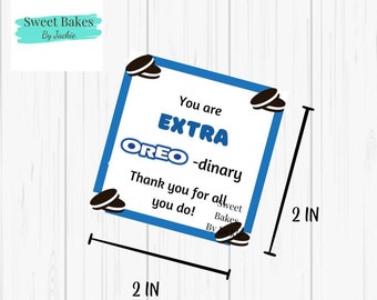 Employee Appreciation Tag, Oreo Treat Tag, Treat Tag, DIGITAL FILE