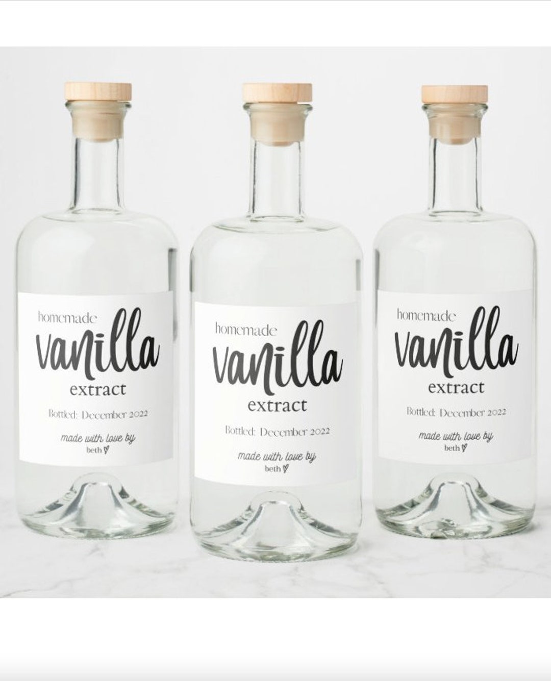 Homemade Custom Vanilla Labels, Shipped to Doorstep - Etsy