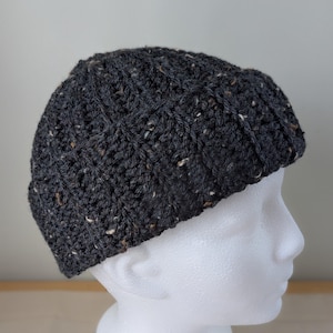 Handmade Crochet Tweed Fisherman Beanie - The Mariner Watch Cap, Multiple Colors