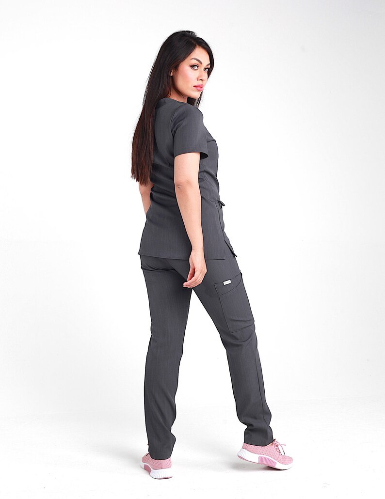 ICONS SCRUBS. Fitted, Flattering Matilda Scrub Pants. Midnight Navy