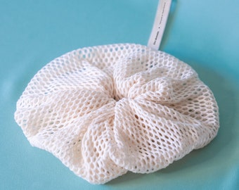 La fleur de douche exfoliante en coton biologique | Sans plastique | Gant exfoliant | Gommage