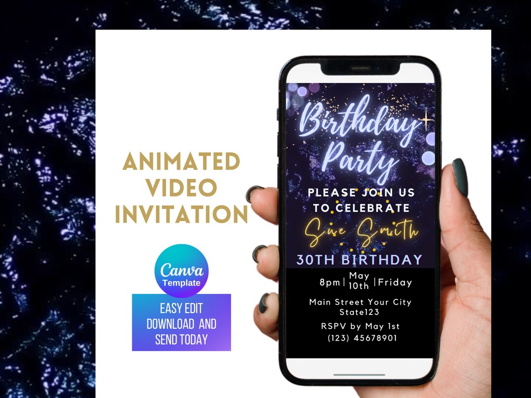 Birthday Party Electronic Invitation, Text Invitation, Instant Download ...